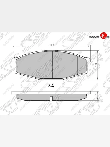 Колодки тормозные SAT (передние) Nissan Patrol  4 (1987-1997) Y60