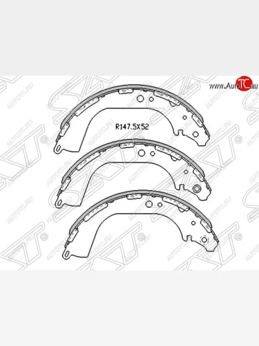 Колодки тормозные SAT (задние) Nissan Terrano2 R50 дорестайлинг (1995-1999)