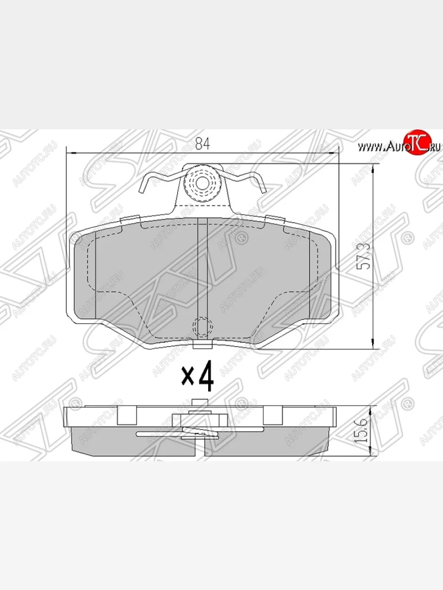 Колодки тормозные SAT (задние) Nissan Primera 2 P11 седан дорестайлинг (1995-2000)  в Керчи Республика Крым