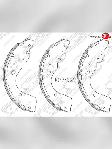 Колодки тормозные SAT (задние) Nissan Navara 2 D40 дорестайлинг (2004-2010)