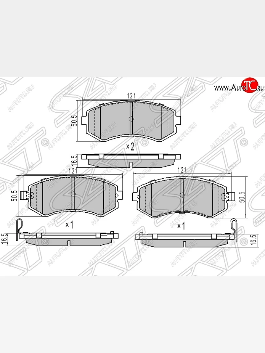 Колодки тормозные SAT (передние/задние) Nissan Patrol 5 Y61 2-ой рестайлинг (2004-2010)  в Керчи Республика Крым