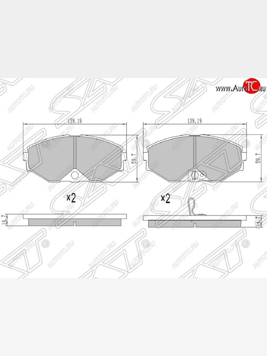 Колодки тормозные SAT (передние) Nissan Liberty дорестайлинг (1998-2001)  в Керчи Республика Крым