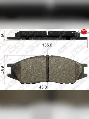 Колодки тормозные SAT (передние) Nissan Bluebird Sylphy G11 седан (2005-2012)