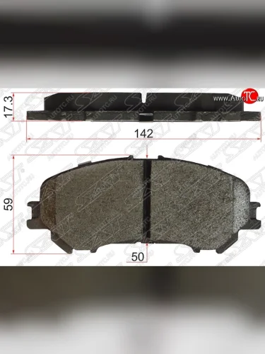 Колодки тормозные SAT (передние) Nissan Qashqai 2 J11 рестайлинг (2017-2022)