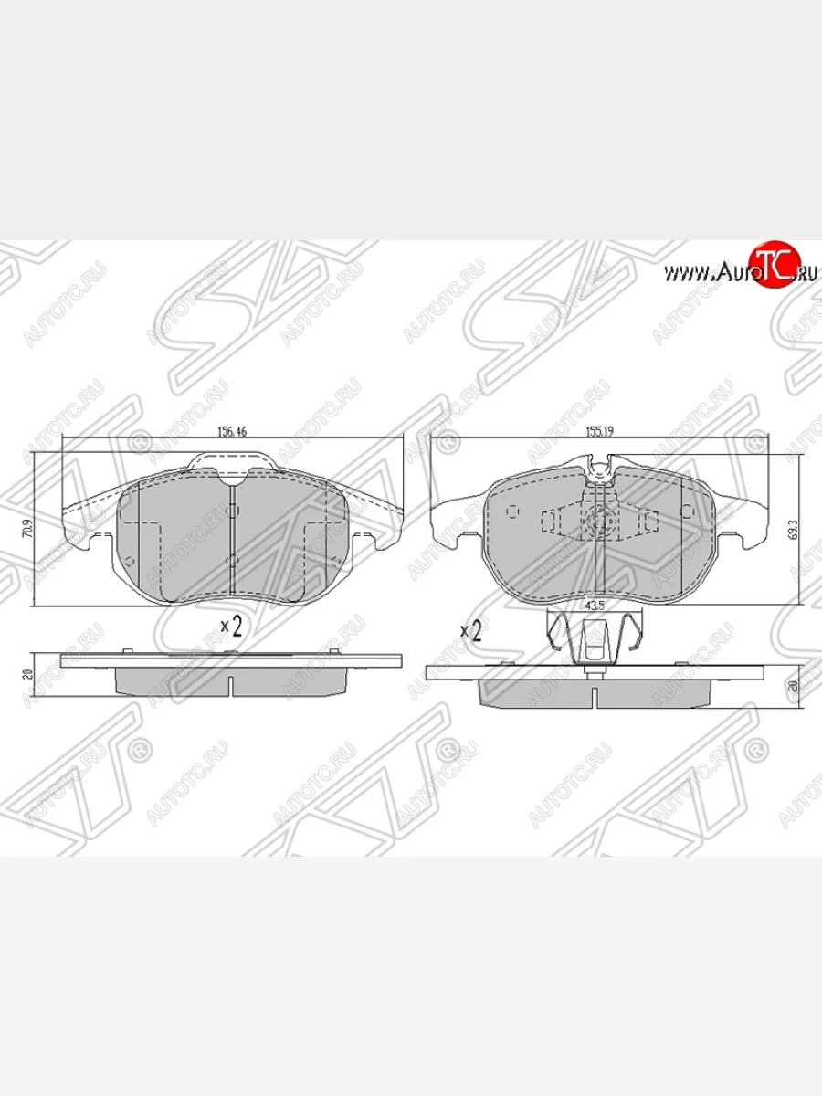 Колодки тормозные SAT (передние) Opel Vectra C универсал дорестайлинг (2002-2005)  в Керчи Республика Крым
