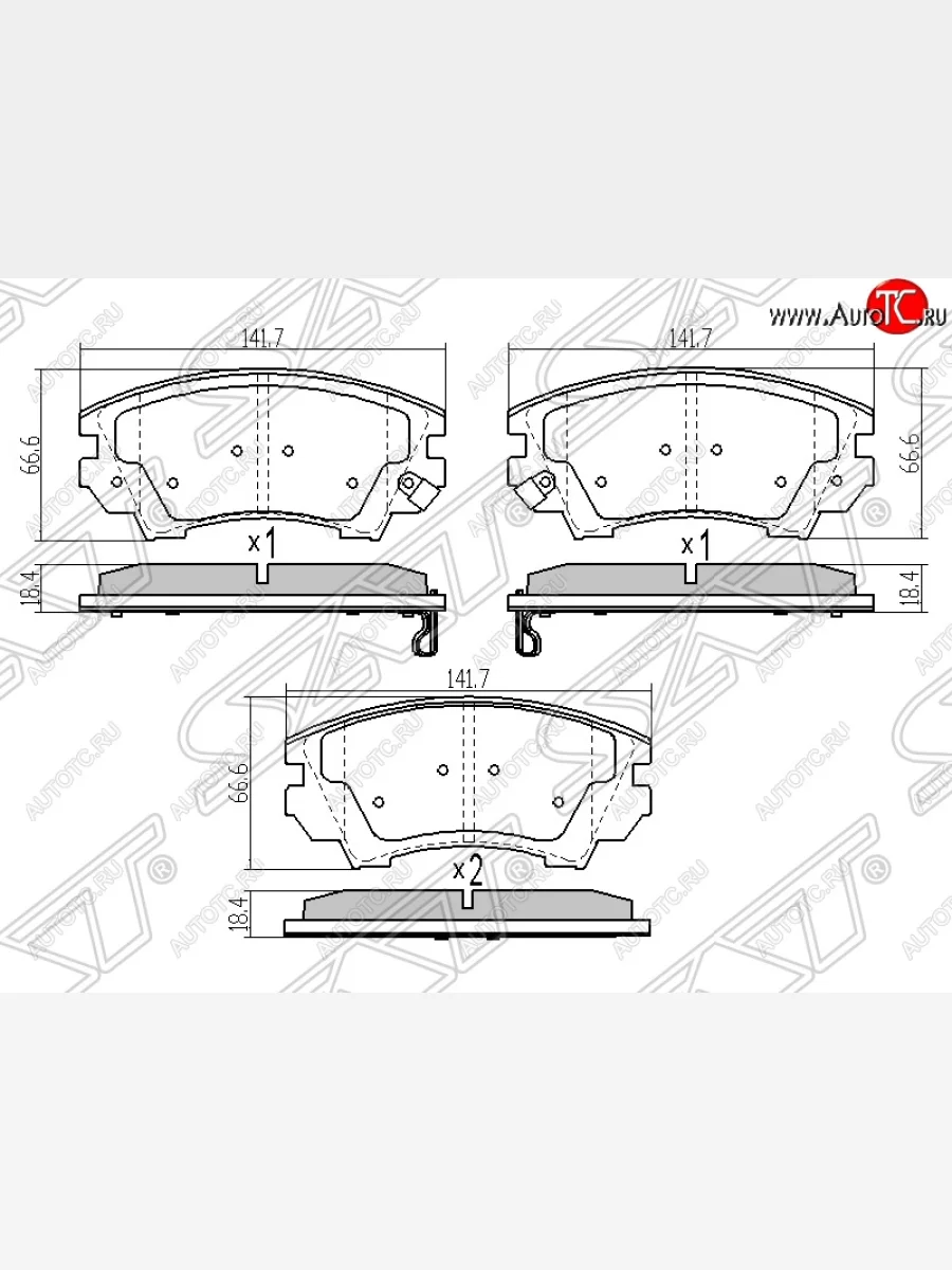Колодки тормозные SAT (передние) Opel Astra J универсал дорестайлинг (2009-2012)  с доставкой в г. Пермь