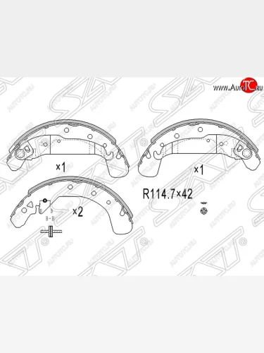 Колодки тормозные SAT (задние) Opel Astra H GTC хэтчбек 3 дв. дорестайлинг (2004-2006)