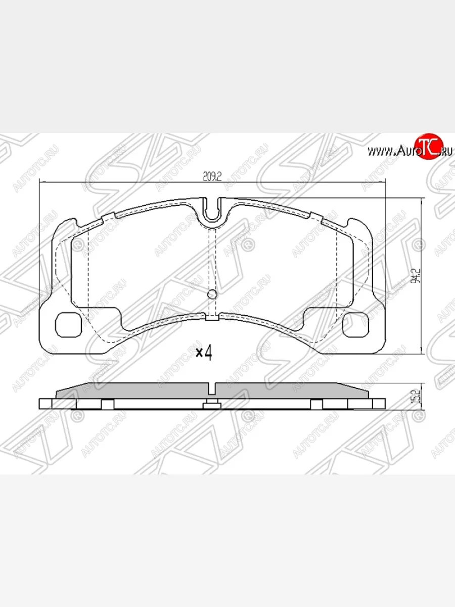 Колодки тормозные SAT (передние) Volkswagen Touareg 1 GP рестайлинг (2006-2010)  в Самаре Самарской области