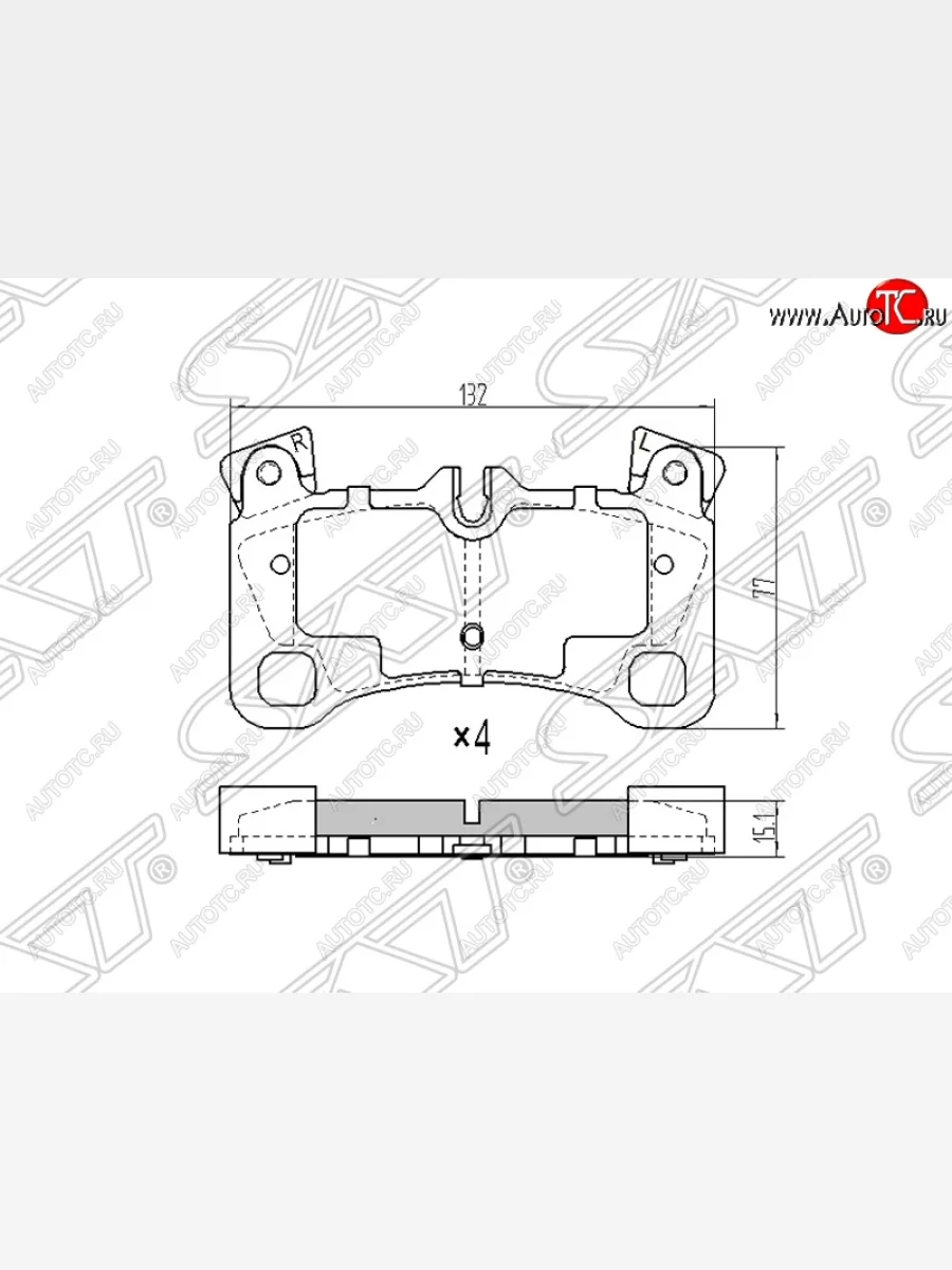 Колодки тормозные SAT (задние) Audi Q7 4L дорестайлинг (2005-2009)  с доставкой в г. Пермь