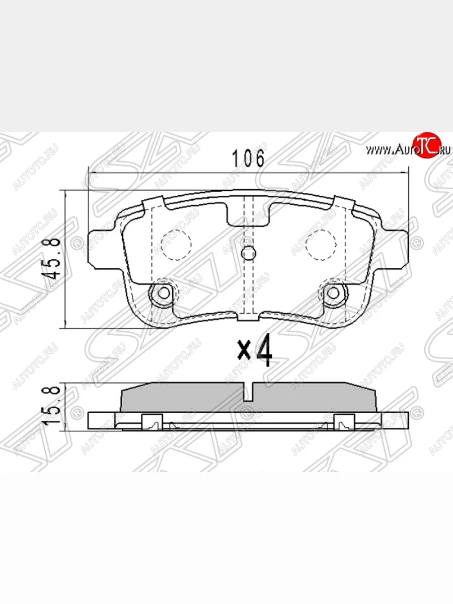Колодки тормозные SAT (задние) Renault Megane универсал  рестайлинг (2013-2016)  в Керчи Республика Крым
