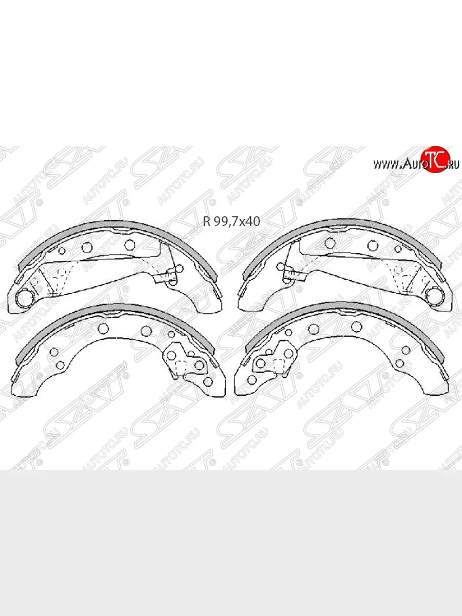 Комплект задних тормозных колодок SAT Skoda Rapid NH1 хэтчбэк дорестайлинг (2012-2017)  в Керчи Республика Крым