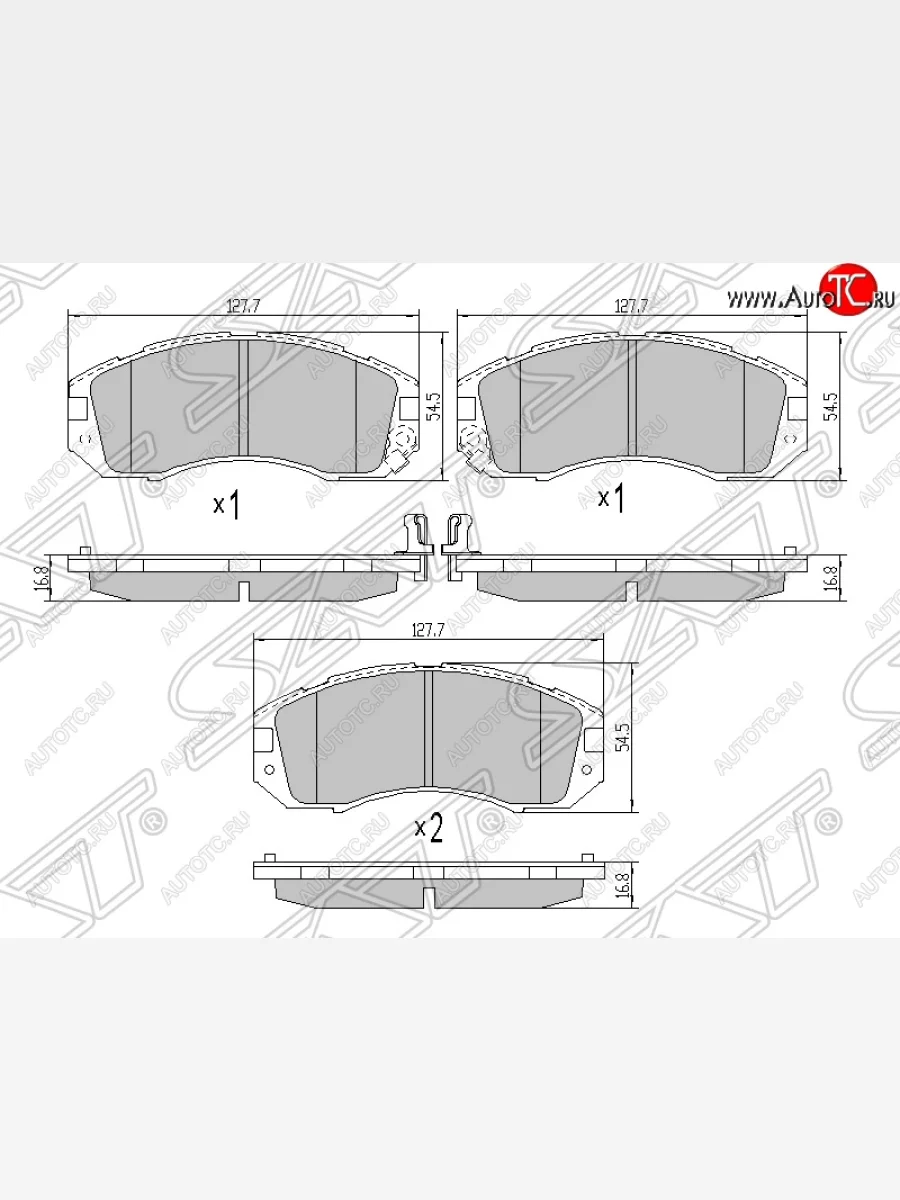 Колодки тормозные SAT (передние) Subaru Legacy BD/B11 седан дорестайлинг (1993-1996)  в Керчи Республика Крым