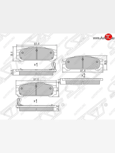 Колодки тормозные SAT (задние) Subaru Legacy BH/BE12 универсал (1998-2003)