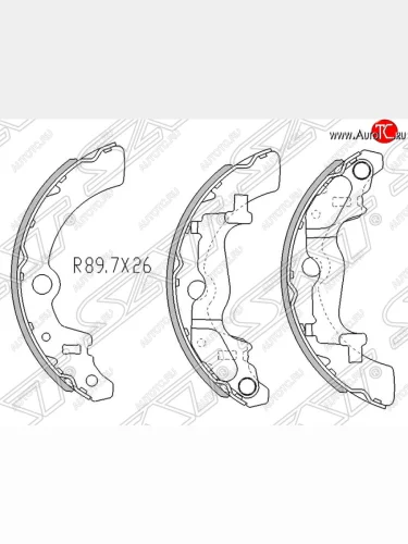 Колодки тормозные SAT (задние) Suzuki Wagon R  MC22S,VC12S (2000-2002) 1-ый рестайлинг