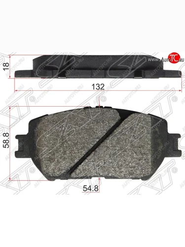 Колодки тормозные SAT (передние) Toyota Camry XV40 рестайлинг (2009-2011)