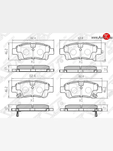 Колодки тормозные SAT (передние) Toyota Probox (2002-2014)