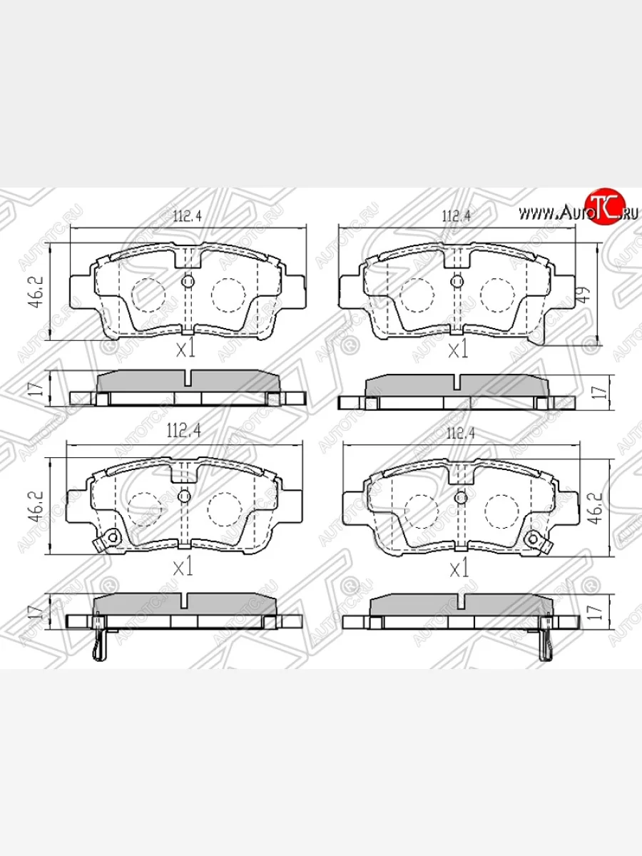 Колодки тормозные SAT (передние) Toyota Probox (2002-2014)  в Перми Пермском крае