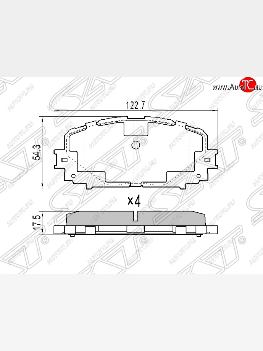 Колодки тормозные SAT (передние) Toyota Ractis (2005-2010)  в Керчи Республика Крым