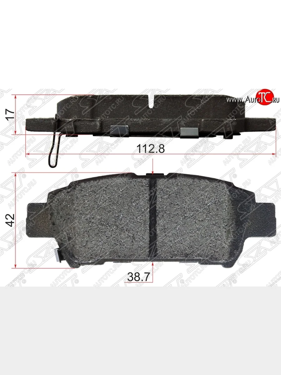 Колодки тормозные SAT (задние) Toyota Ipsum ACM20 дорестайлинг (2001-2003)  в Керчи Республика Крым