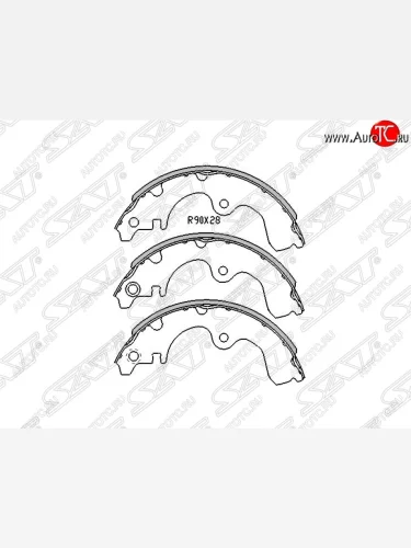 Колодки тормозные SAT (задние) Toyota Starlet  P80 (1989-1995) дорестайлинг, хэтчбэк 3 дв., дорестайлинг, хэтчбэк 5 дв., 1-ый рестайлинг, хэтчбэк 3 дв., 2-ой рестайлинг, хэтчбэк 3 дв.