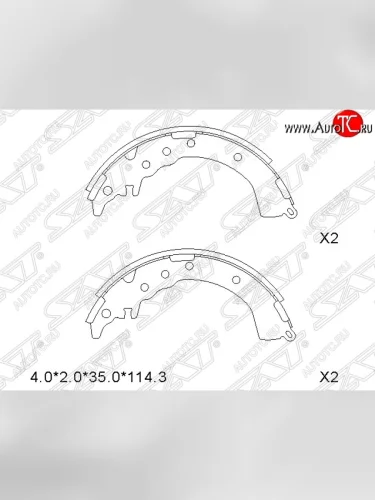 Колодки тормозные SAT (задние, 4WD) Toyota Caldina T210 дорестайлинг универсал (1997-1999)