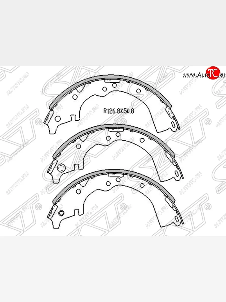 Колодки тормозные SAT (задние) Toyota Estima Emina XR10, XR20 минивэн дорестайлинг (1992-1994)  в Керчи Республика Крым