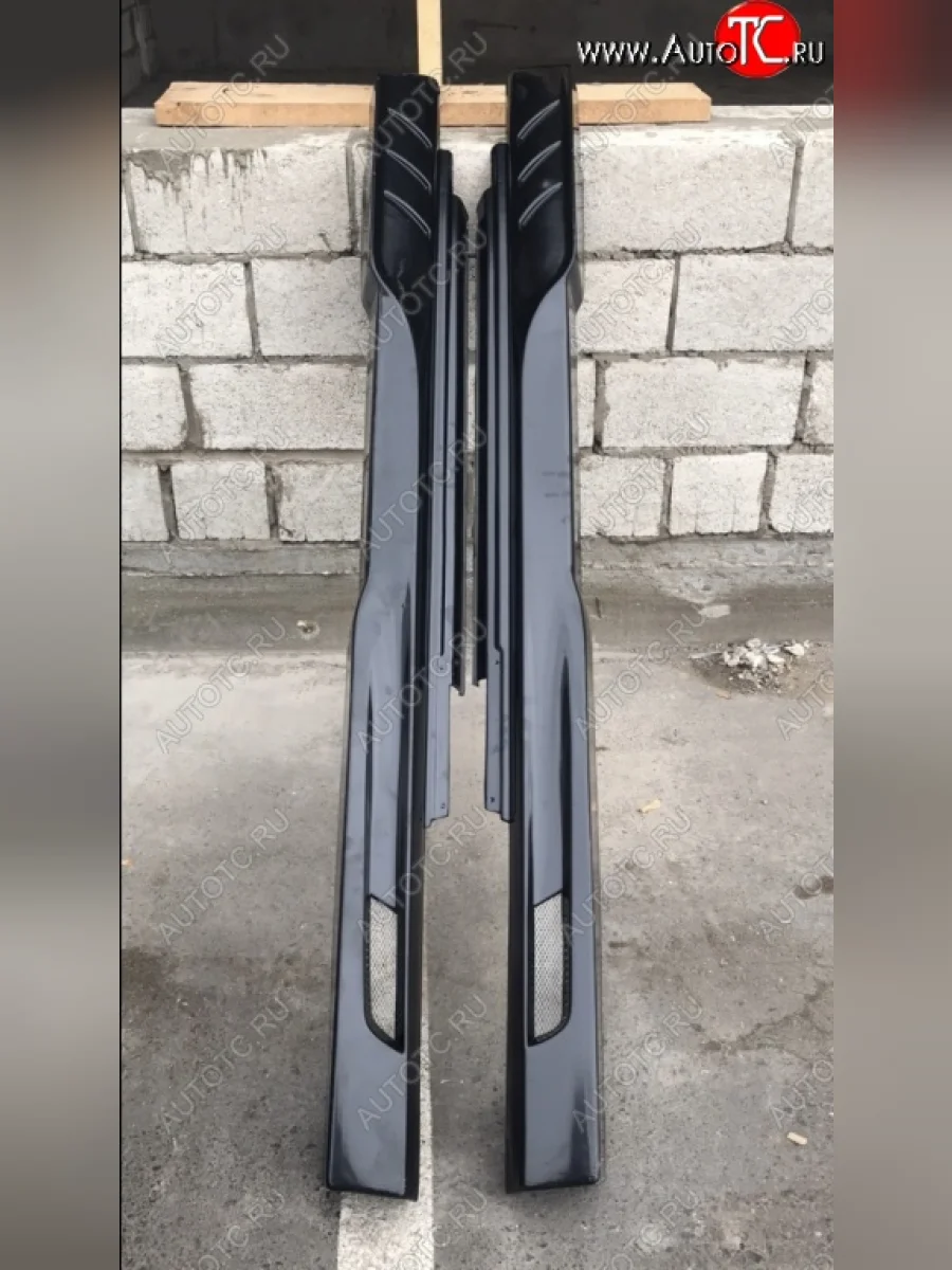 Пластиковые пороги Sport Лада ВАЗ Приора 21728 купе дорестайлинг (2010-2013) (Неокрашенные)  в Перми Пермском крае