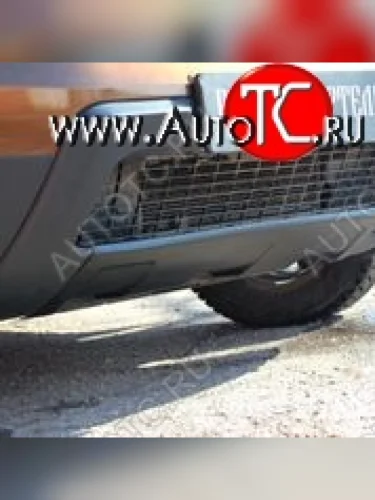 Накладка переднего бампера RA (Поверхность шагрень (черная)) Renault Duster HS дорестайлинг (2010-2015)