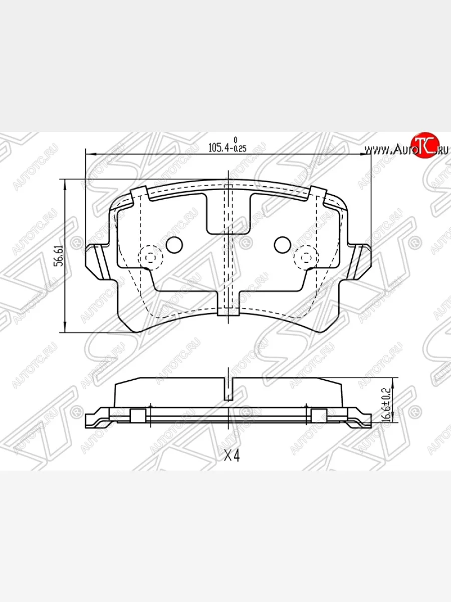Колодки тормозные SAT (задние) Volkswagen Passat B6 универсал (2005-2010)  в Керчи Республика Крым