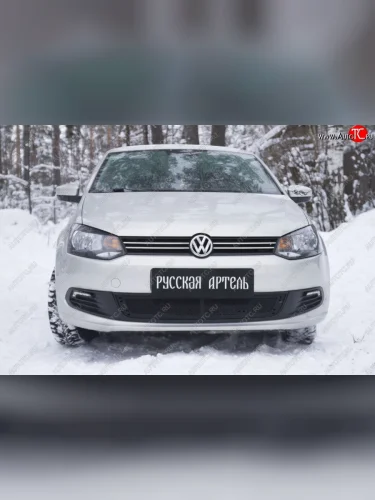 Защитная сетка решетки переднего бампера RA Volkswagen Polo  Mk5 6R,6C,61 (2009-2015) седан дорестайлинг
