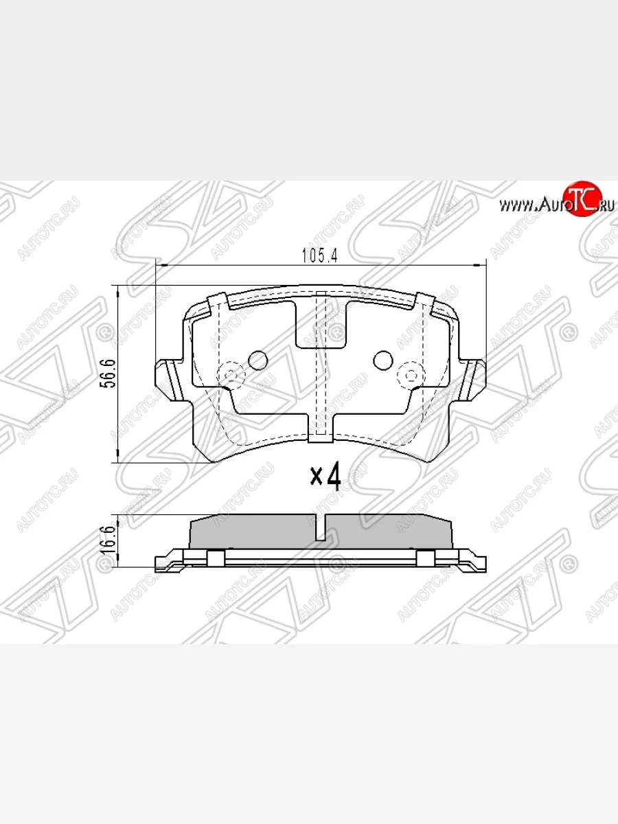 Колодки тормозные SAT (задние) Volkswagen Tiguan NF дорестайлинг (2006-2011)  в Керчи Республика Крым