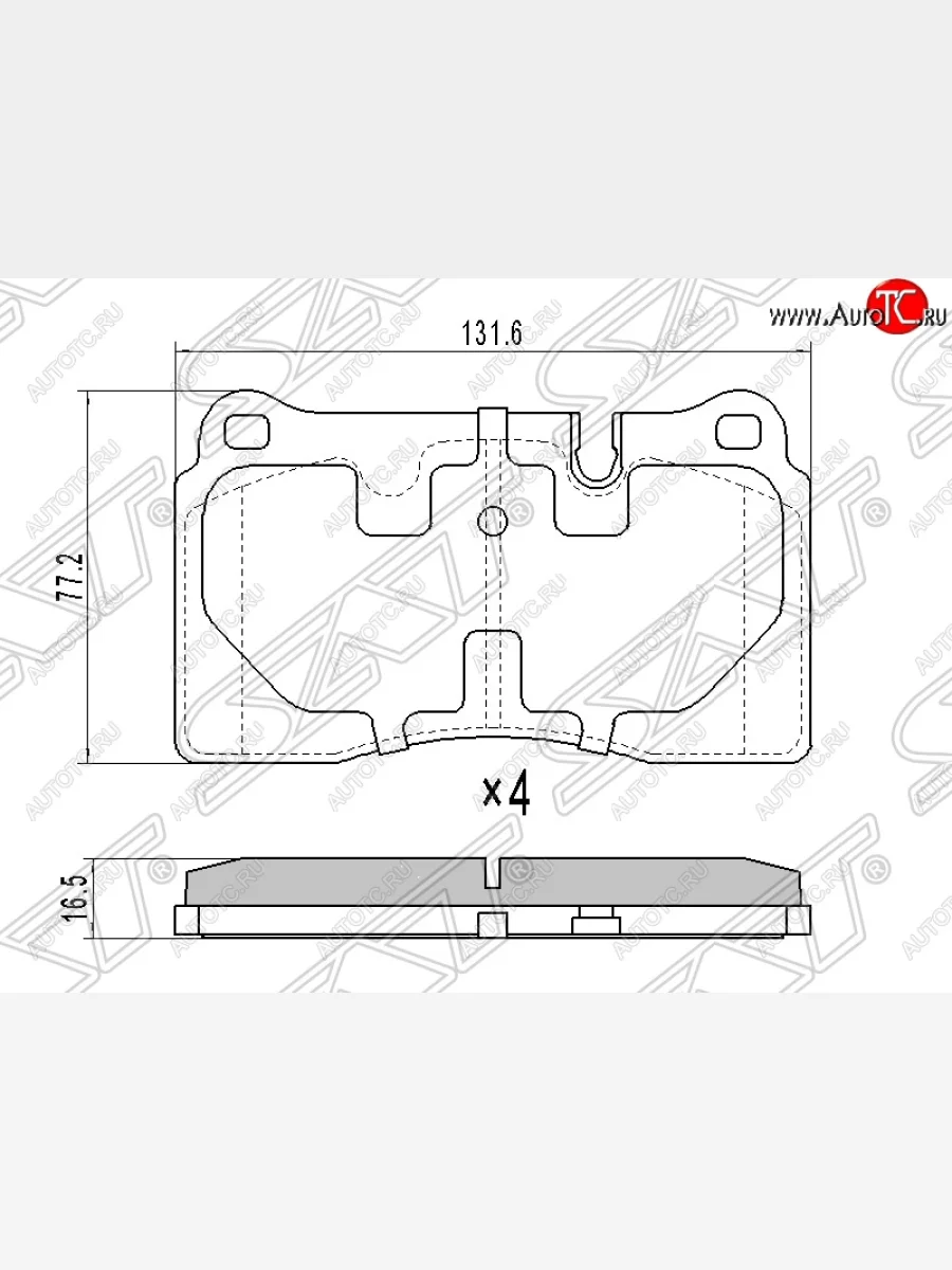 Колодки тормозные SAT (передние) Volkswagen Touareg 1 GP дорестайлинг (2002-2007)  в Керчи Республика Крым