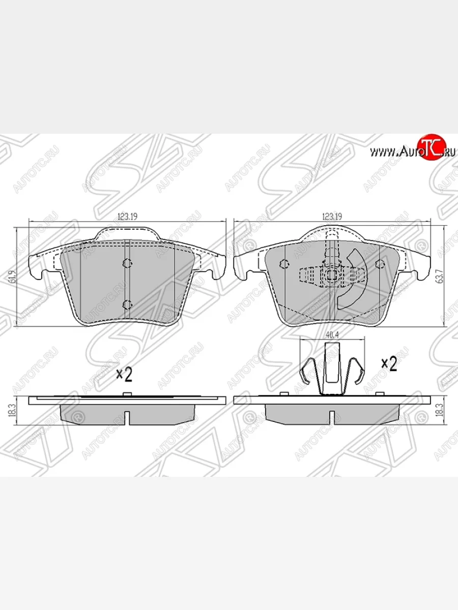 Колодки тормозные SAT (задние) Volvo XC90 C дорестайлинг (2002-2006)  в Керчи Республика Крым