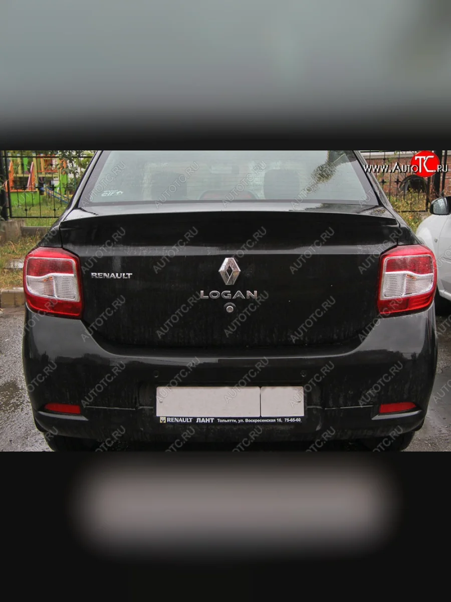 Лип спойлер Yuago Renault Logan 2 рестайлинг (2018-2025) (неокрашенный)  в Самаре Самарской области