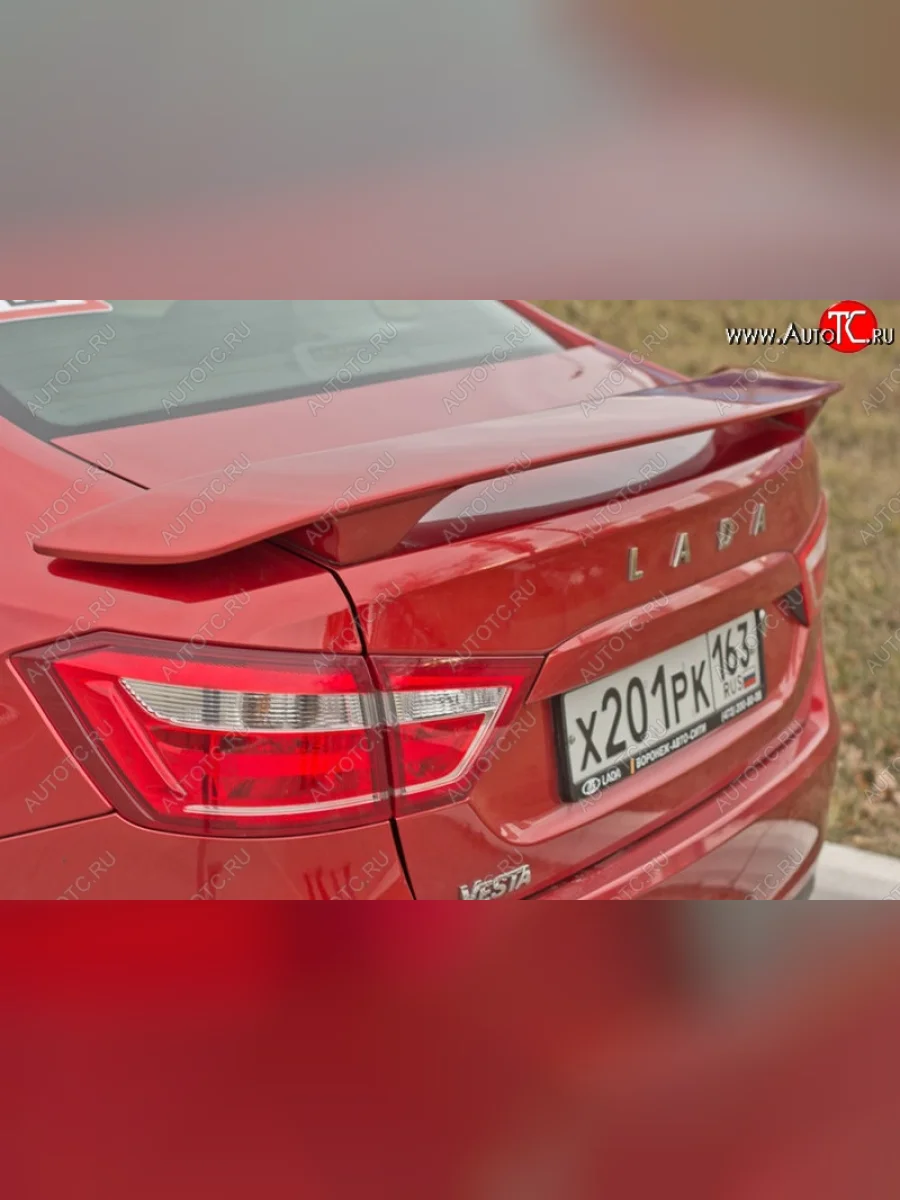 Спойлер Артформ Лада ВАЗ Веста 2180 седан дорестайлинг (2015-2023) (Окрашенный)  в Самаре Самарской области