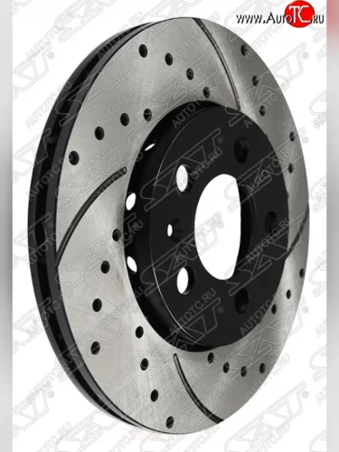 Комплект передних тормозных дисков SAT (перфорированые) Audi A1 8X1 хэтчбэк 3 дв. дорестайлинг (2010-2014)