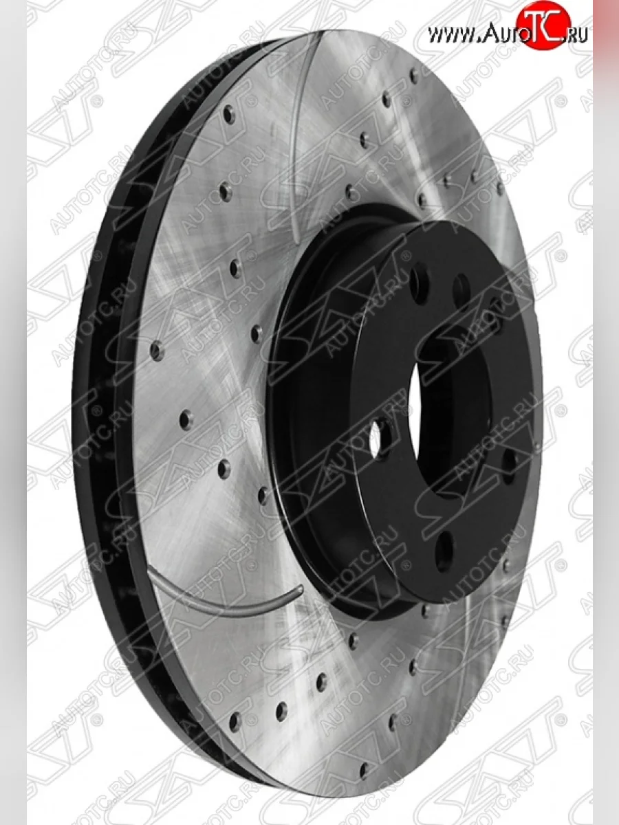 Комплект передних тормозных дисков SAT (перфорированые, Ø332) BMW X5 F15 (2013-2018)  с доставкой в г. Керчь