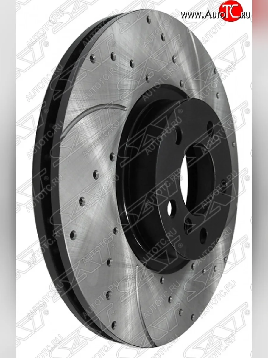 Комплект передних тормозных дисков SAT (перфорированые, Ø348) BMW X5 F15 (2013-2018)  с доставкой в г. Керчь