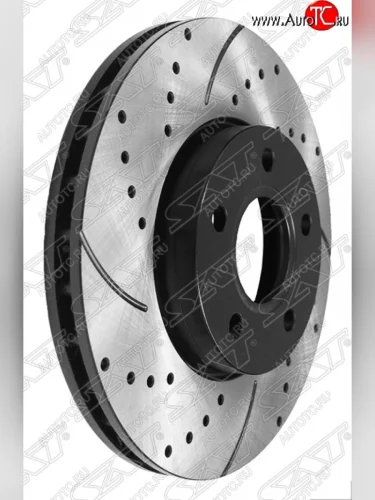 Комплект тормозных дисков SAT (перфорированые, передние, d 278) Ford Focus 3 хэтчбэк рестайлинг (2014-2019)