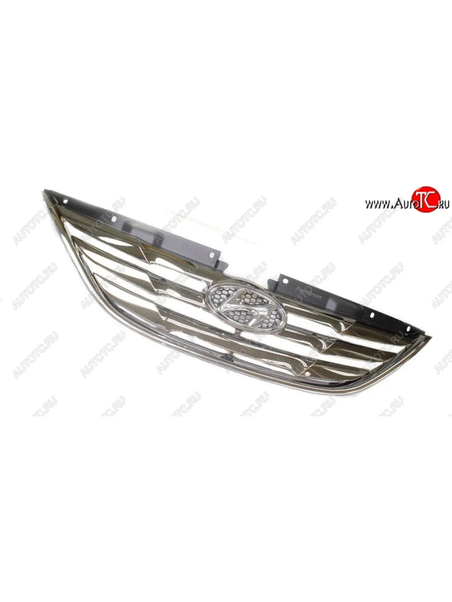 Решетка радиатора SPARD (с хромом) Hyundai Sonata YF (2009-2014) (Неокрашенная)  в Самаре Самарской области