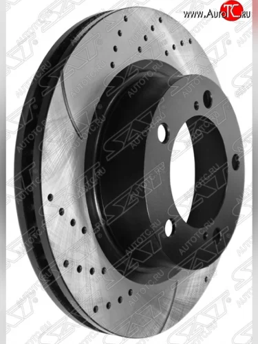 Комплект тормозных дисков SAT (передние, перфорированые, Ø340) Lexus LX570 J200 дорестайлинг (2007-2012)