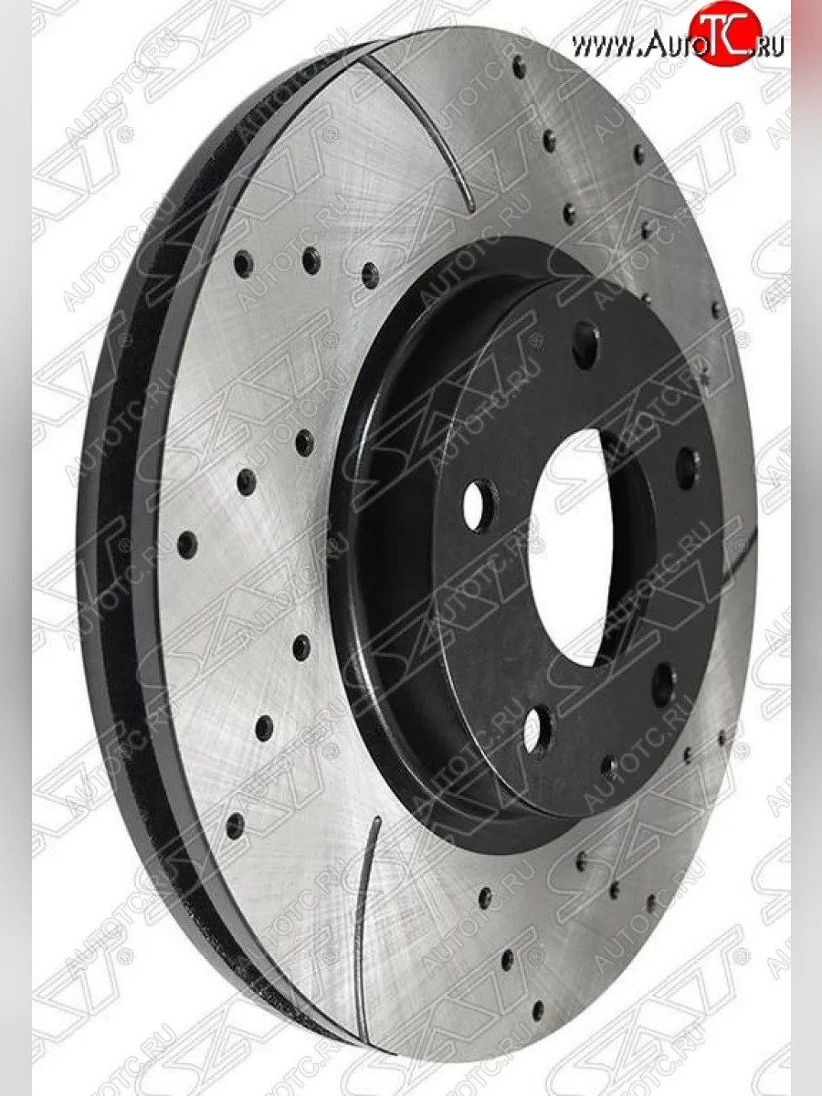 Комплект тормозных дисков SAT (перфорированые, передние, d 296) Mazda 6 GJ дорестайлинг седан (2012-2015)  в Перми Пермском крае