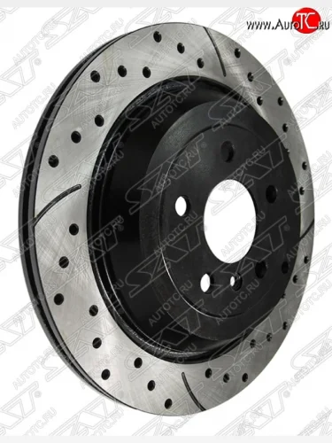 Комплект тормозных дисков SAT (перфорированые, передние, d 330) Mercedes-Benz ML class W164 рестайлинг (2008-2011)