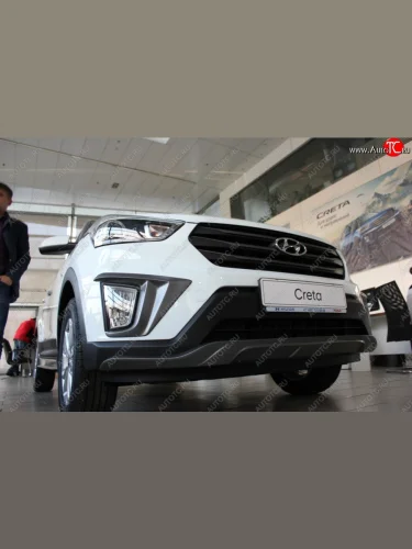 Накладка на передний бампер АвтоКрат Hyundai Creta GS рестайлинг (2019-2021)