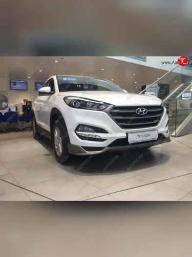 Накладка на передний бампер АвтоКрат Hyundai Tucson TL дорестайлинг (2015-2018)