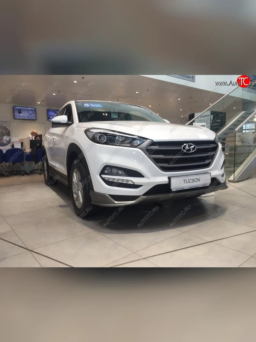 Накладка на передний бампер АвтоКрат Hyundai Tucson TL дорестайлинг (2015-2018) (Неокрашенная)  в Самаре Самарской области