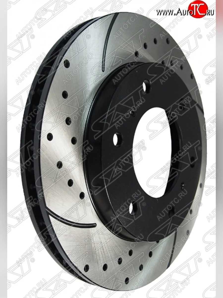 Комплект тормозных дисков SAT (перфорированые D290) Mitsubishi Pajero 3 V70 дорестайлинг (1999-2003)  в Керчи Республика Крым