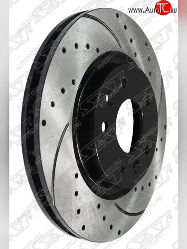 Комплект тормозных дисков SAT (перфорированые, передние, d 296) Nissan X-trail  3 T32 (2017-2022) рестайлинг