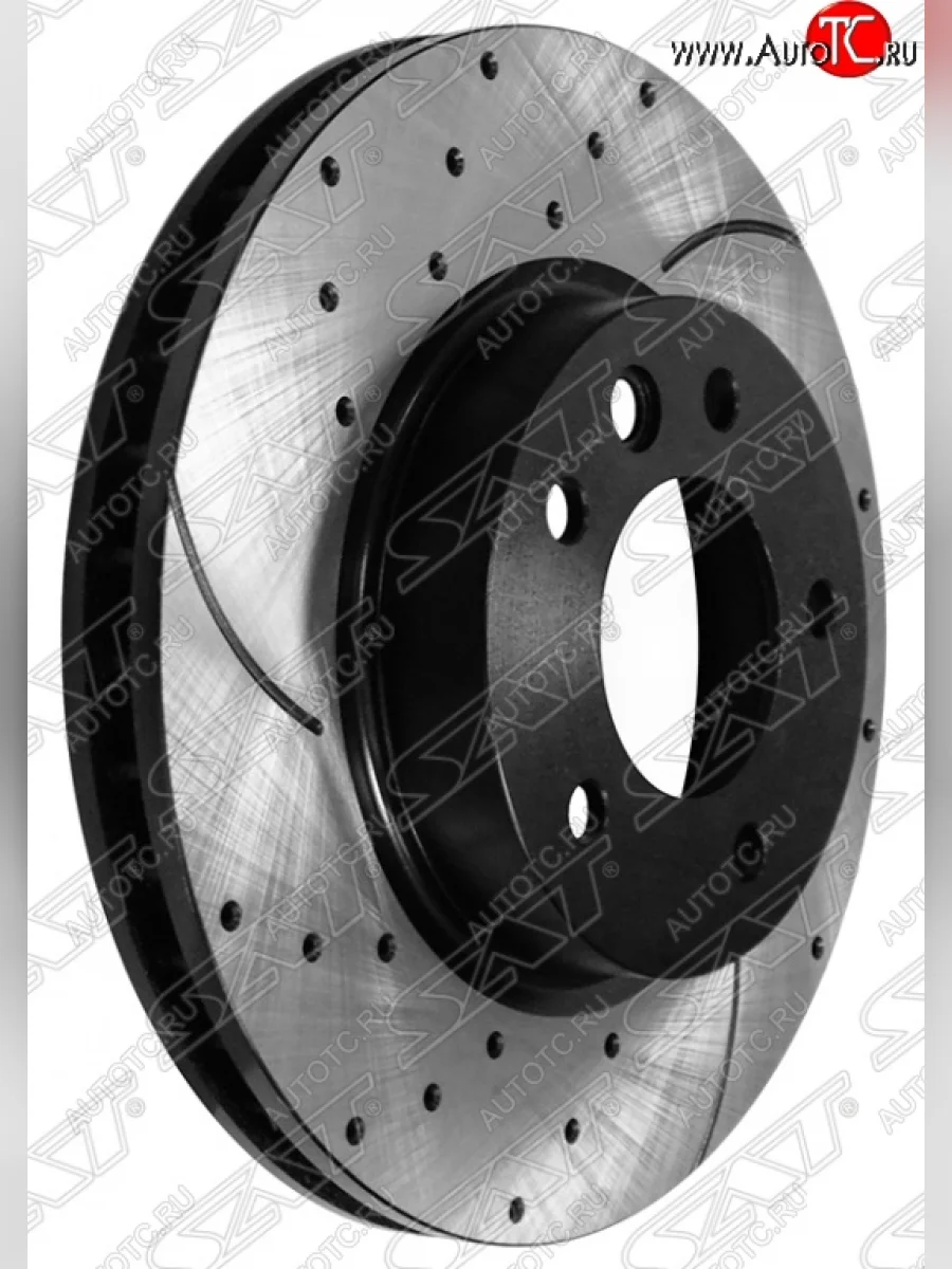 Комплект тормозных дисков SAT (перфорированые, передние, d 330) Porsche Cayenne 955 (2002-2006)  в Керчи Республика Крым