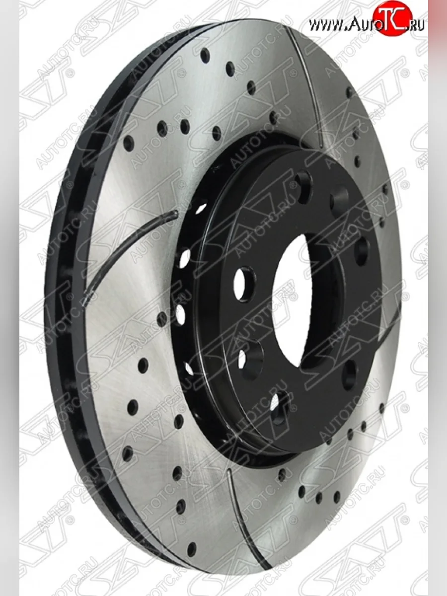 Комплект тормозных дисков SAT (перфорированые, передние, d 280) Renault Fluence рестайлинг (2012-2016)  с доставкой в г. Керчь